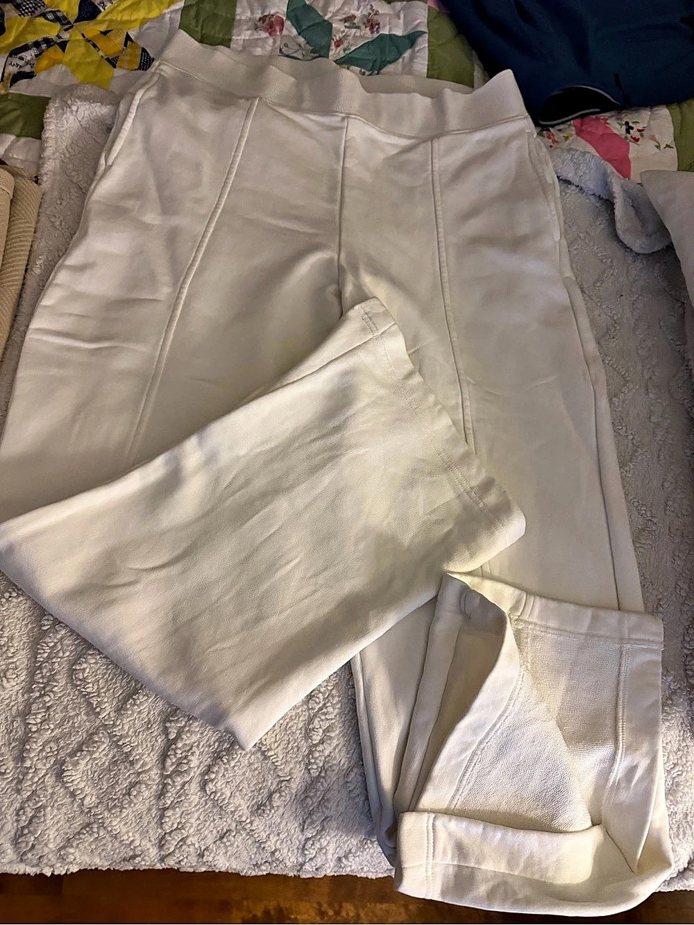 Frank And Oak White sweatpants Size Large